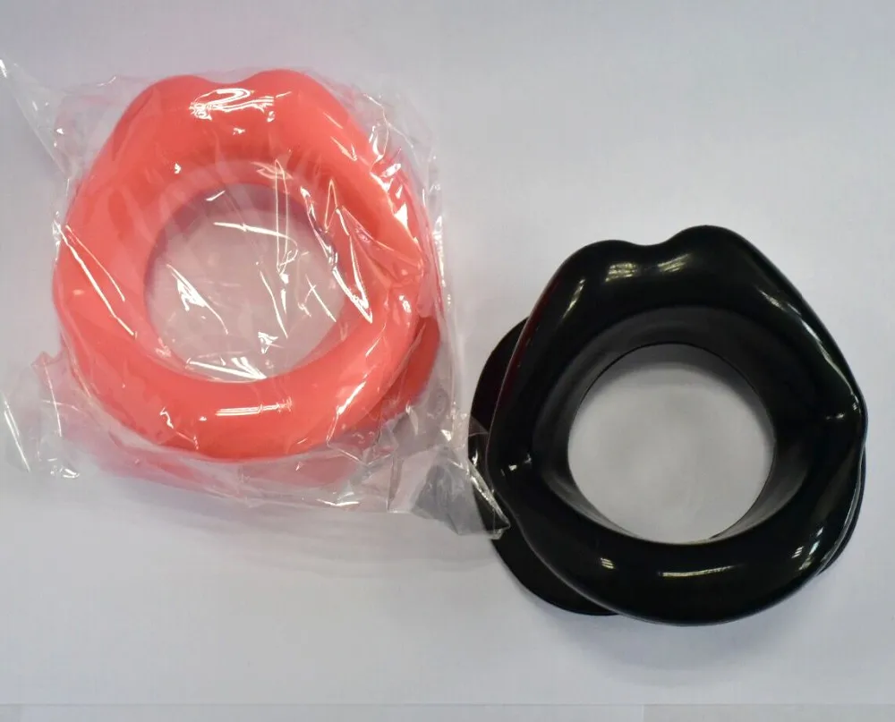 Blow Job Lip Rings Silicone Mouth Gag Massager Beauty Face