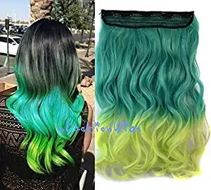 Buy Green To Light Green Two Color Ombre Hair Extensions