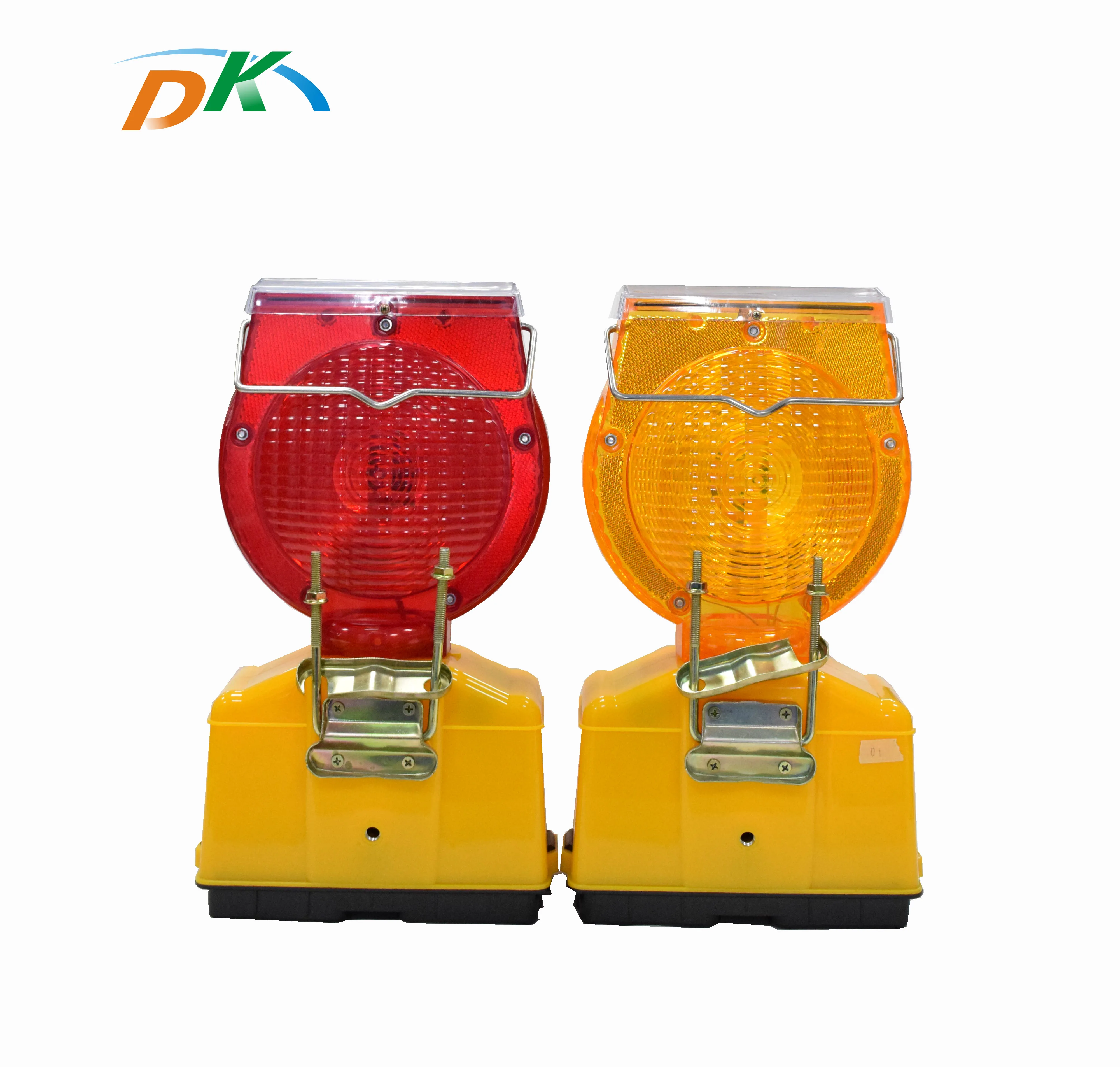 Led traffic safety solar powered barricade flashing warning light