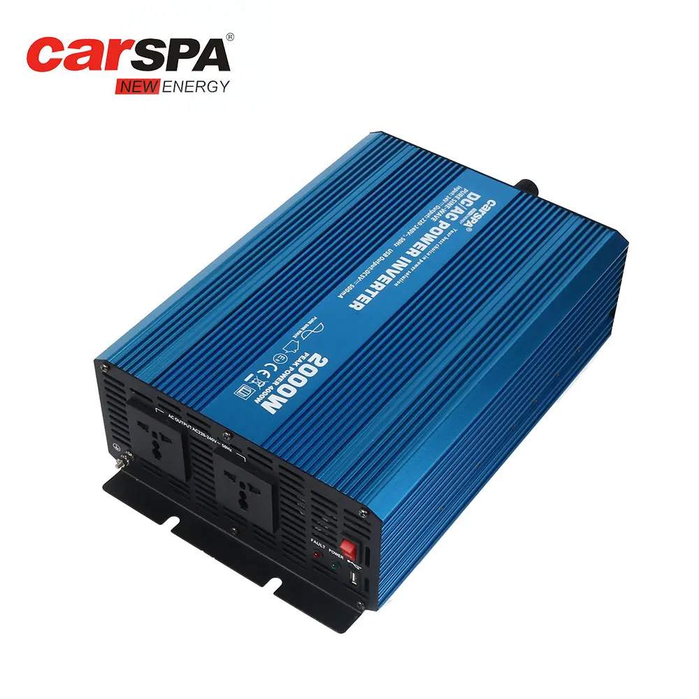 1500W inverseur DC 12V//24V//48V// à AC 110V//220V sinusoïdal pur onduleur