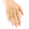 Girls party dresses fashion flower design gold filled zirconia palm cuff