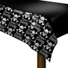 Halloween Party Supplies Orange Black Tableware 54" X 108" PE Disposable Party Plastic Table Cover / Tablecloth - White Skull
