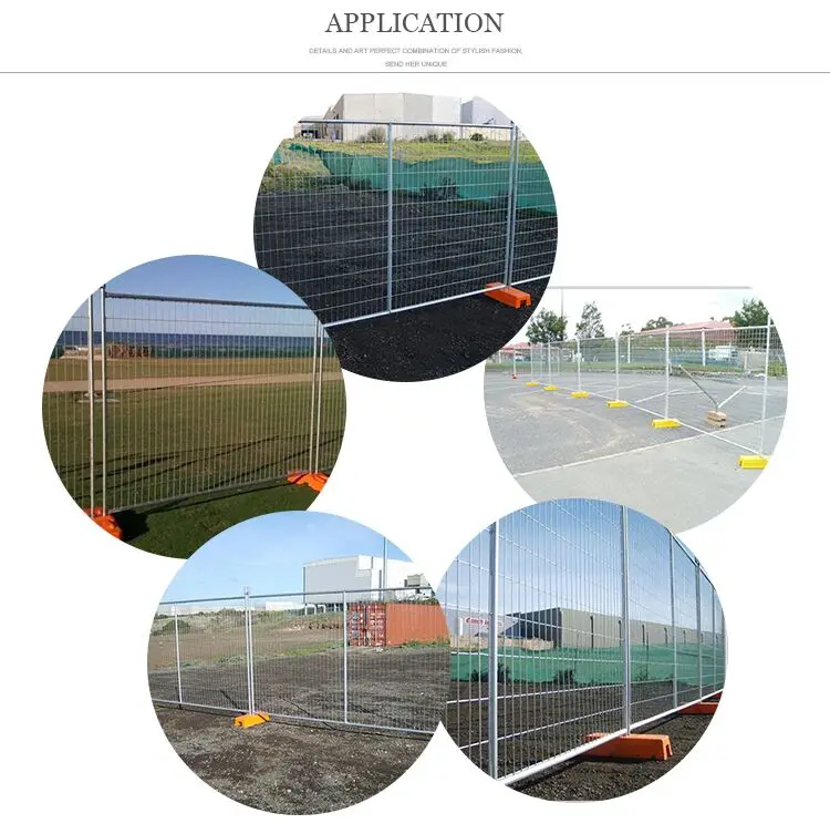 Australia temporary metal fencing panels for sale with plastic base