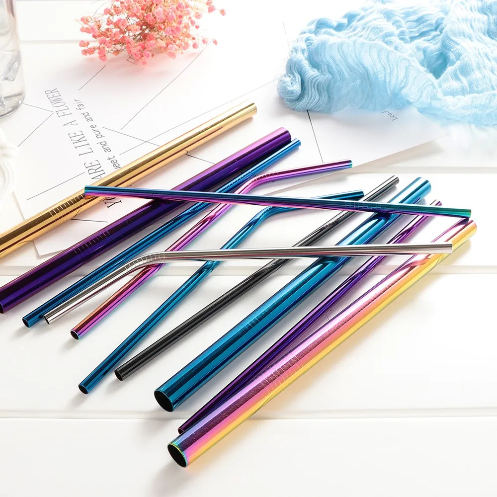 Amazon Metal Drinking Straw Stainless Steel Straw Set With Brush Case