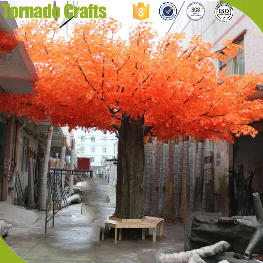 Autumn Large Outdoor Fiberglass Artificial Japanese Red Maple Tree ...