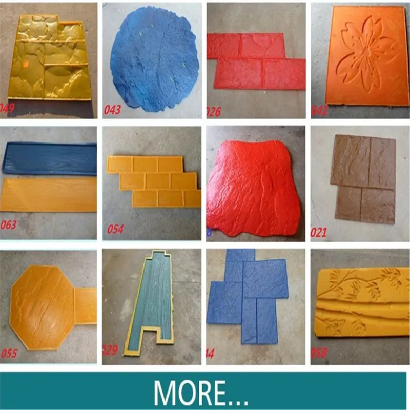 Concrete Stamp Molds / Polyurethane Wooden Floor Mat Stamped Concrete