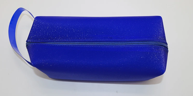 blue shiny cosmetic bag6.JPG