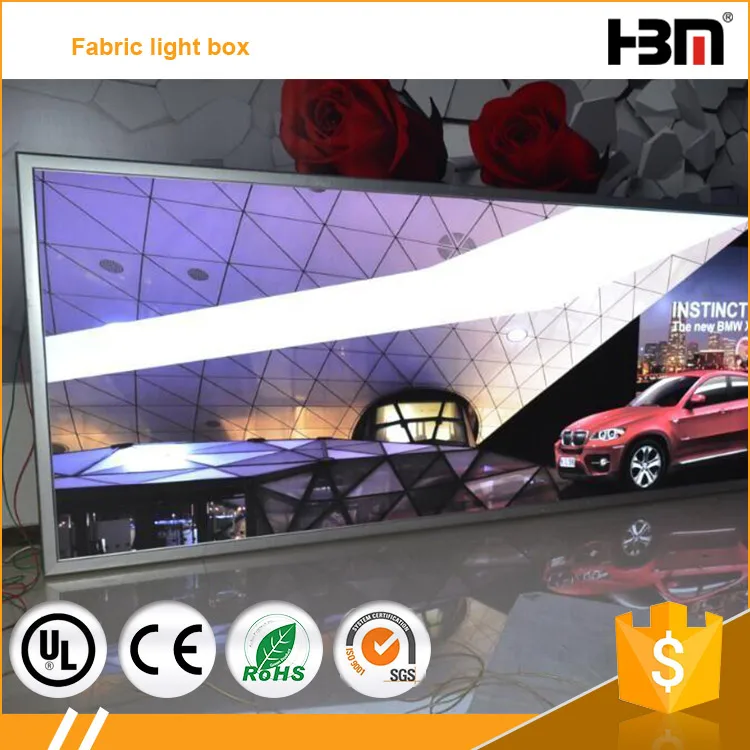  Silicone UV Graphic Backlit Fabric LED Frameless Lightbox
