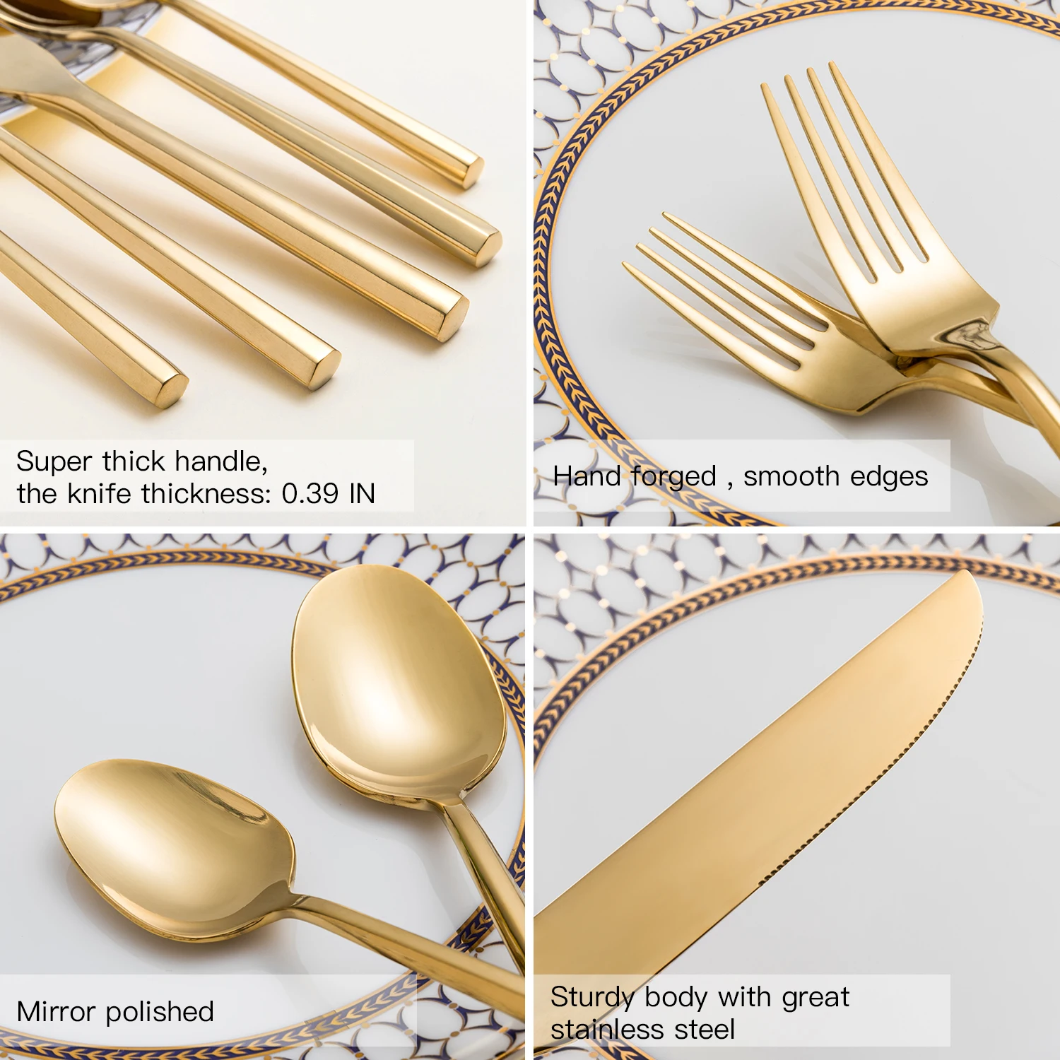 Wholesale Stainless Steel Gold Wedding Flatware Sets Cutlery Buy