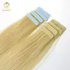 Wholesale brazilian remy hair extensions tape with 100% human hair