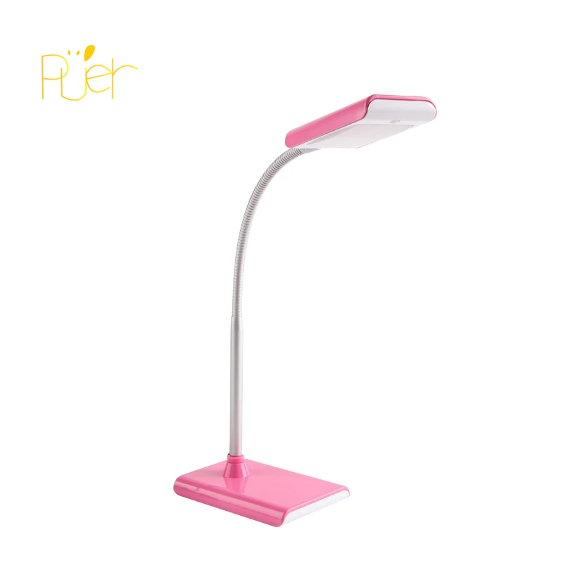 PUER/OEM flexible adjustable pink small portable table lamp led