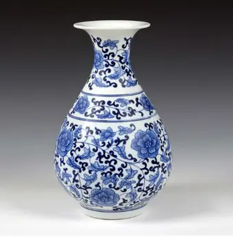 Clear Oriental Blue And White Ceramic Porcelain Decorative Floral