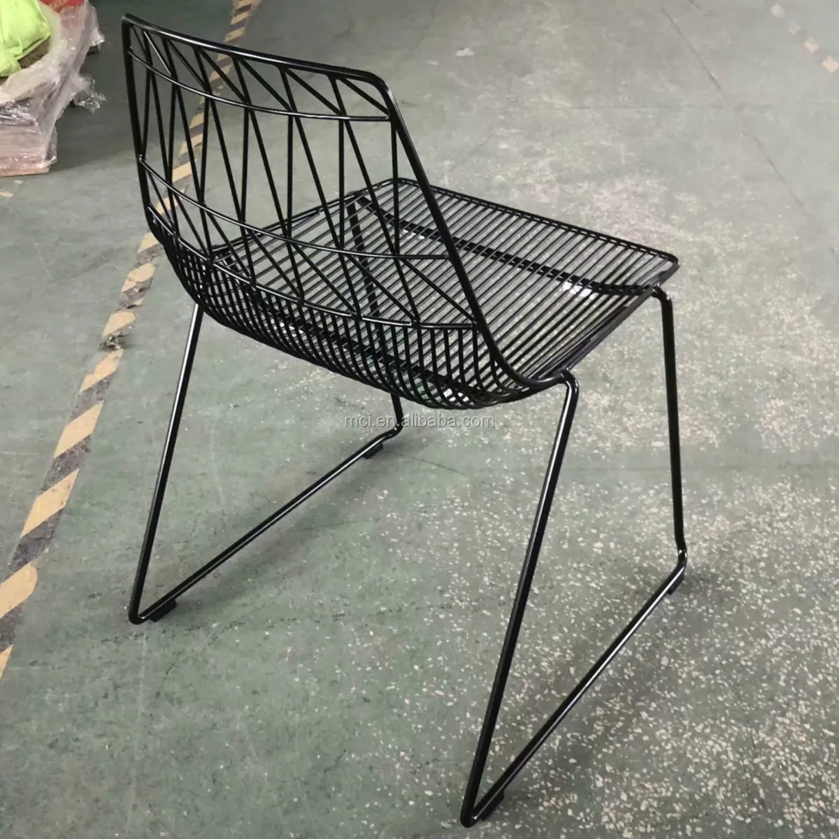 modern wire iron chair