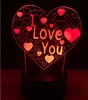 Gadget valentines romantic gift Illusion lamp Desk Table Lamp 3D lamps mini 2017