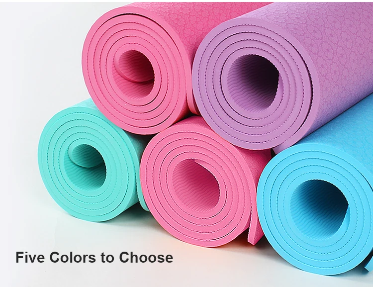 Manufacturer durable eco friendly double layer yoga mat tpe 8mm