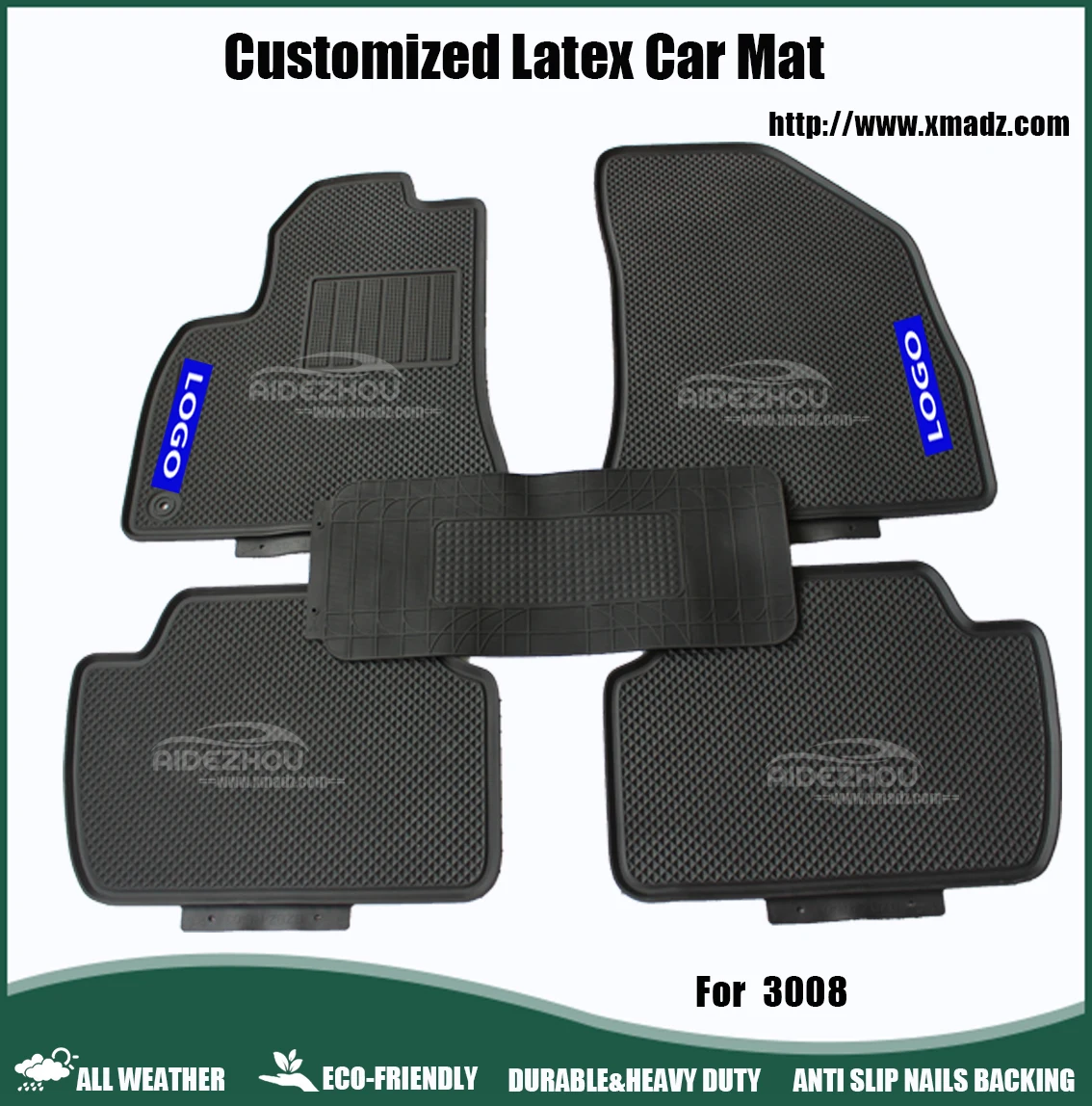 2018 All Weather Rubber Car Mats Wholesale /latex Car Floor Mats For