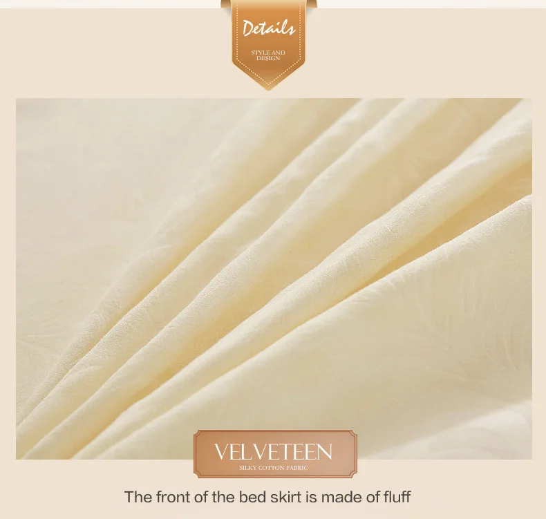 Hot sale European Korean princess solid color polyester light luxury cheap bedding set three poeces bed skirt lace edge