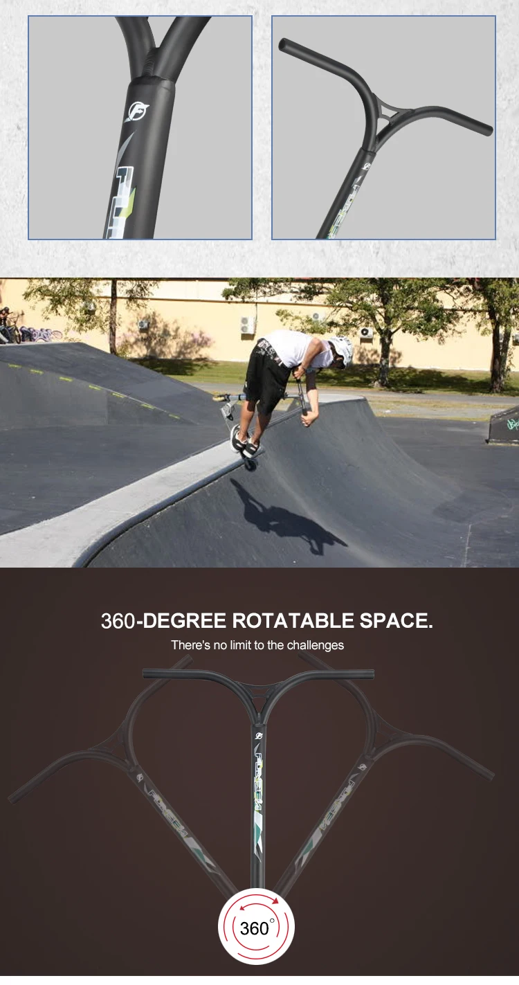 Custom Alloy 6061t6 Y Shape 580 X 610mm Stem 35.0mm Extreme Stunt