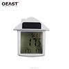 House shape window thermometer digital alarm clock with solar power