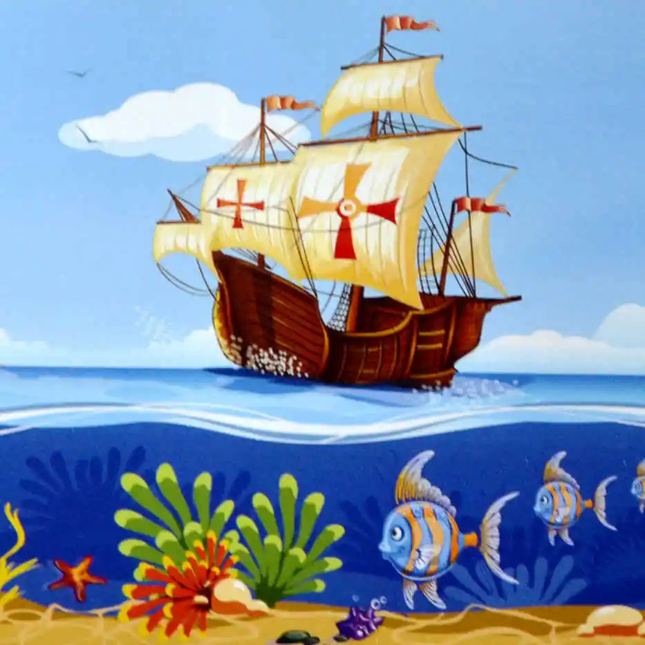 Приключения морское путешествие. Сказочный корабль. Путешествие по морю для детей. Морское путешествие.