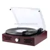 3-speeds wooden nostalgic electronics sound player turntable