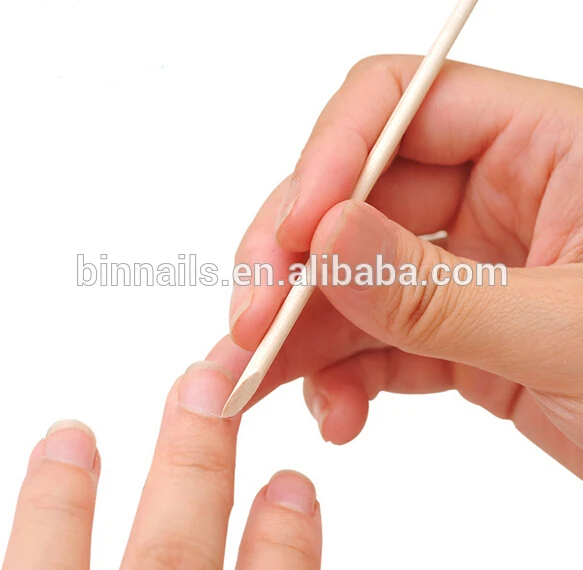 Stick On Nails,Wood Cuticle,Manicure Tool Nail Art Orange Wood Stick