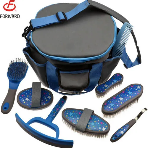 Horse Grooming Cleaning Brush Kit Horse Cleaning Equipment Bag Set