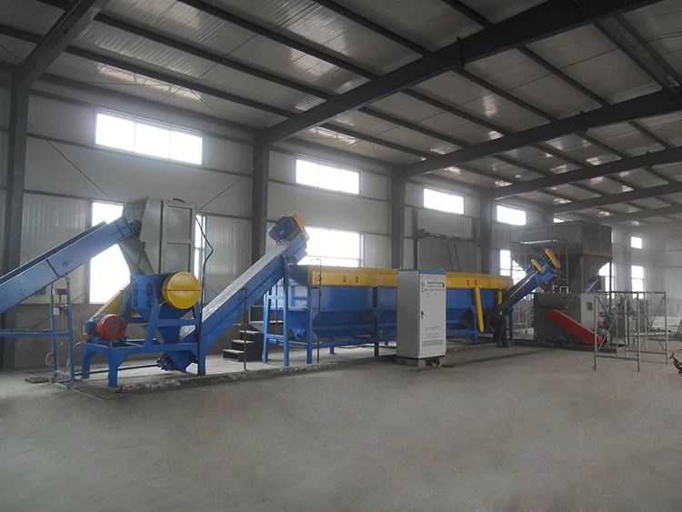 Plastic crushing washing drying production line full auto plastic film recycling machine