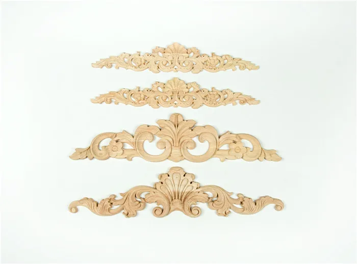 Classic Shell and Scroll Pediment solid wood onlay