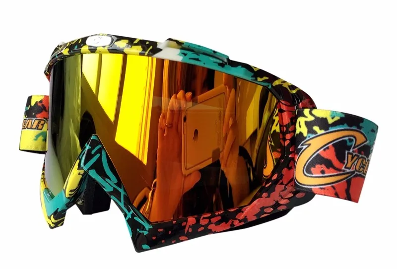 2017 Cyclegear Motor bike Goggle Sport Motocross Gafas Rainbow Lens CG11