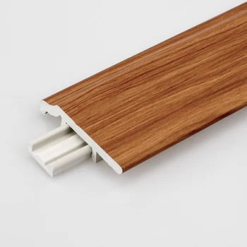 Alibaba Online Flexible Vinyl Wall Base In White Oak 3d Wooden Grain Pvc Baseboard Cove Molding