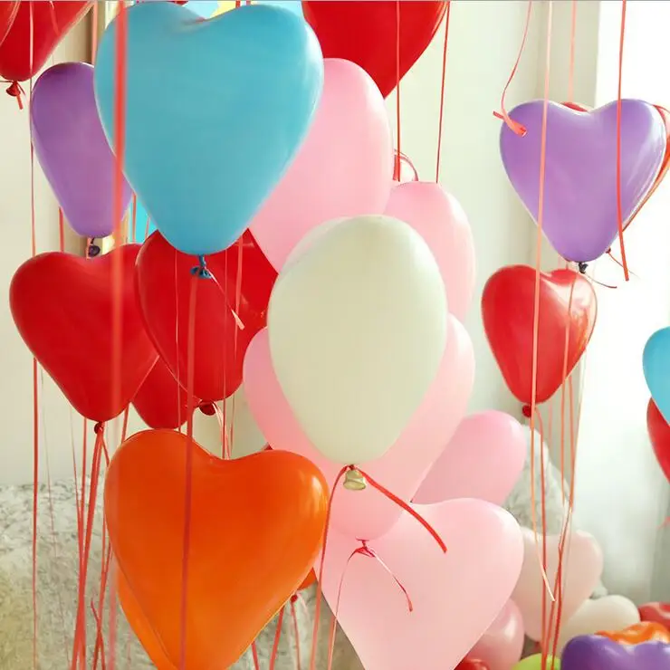 高品质婚礼供应商乳胶心形气球与便宜的价格