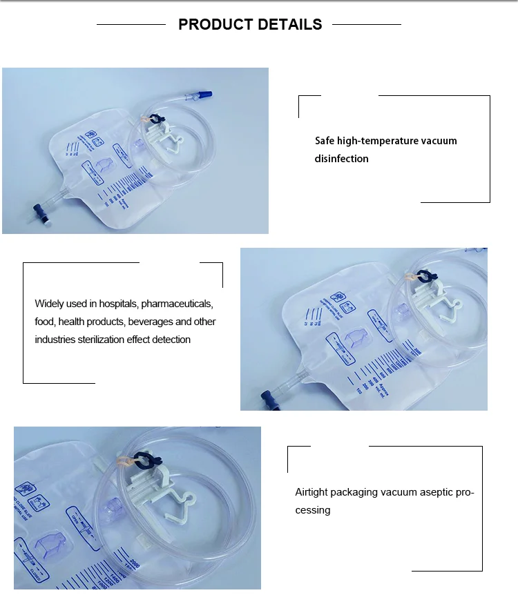 EO Gas disposable luxury urine drainage bag