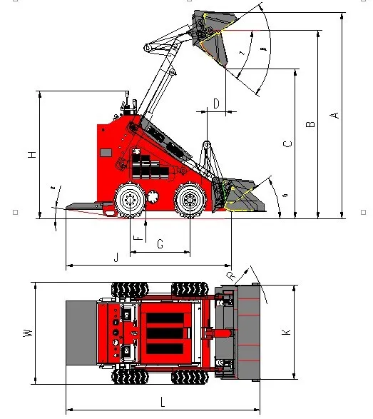 Taian Hysoon compact skid steer loader like Toro Dingo