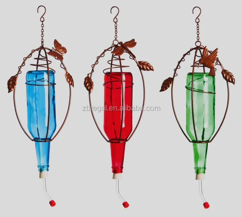 Automatic Glass Wine Bottle Hummingbird Feeder Water Feeder Amazon