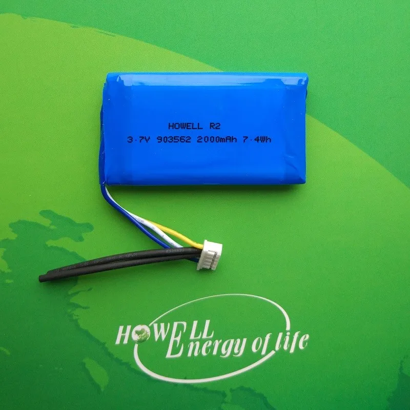 Polymer Gel Electrolyte Rechargeable Battery 7.4V 2000mAh Lipo Battery For GPS PDA Digital Camera