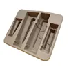 Natural color custom recycled pulp molded cosmetics packaging inserts