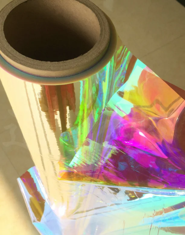 Dichroic Iridescent Film Rainbow Decorative Film Translucent  Colour-changing Film DIY Dichroic Glass Colour Tint Film Cellophane 