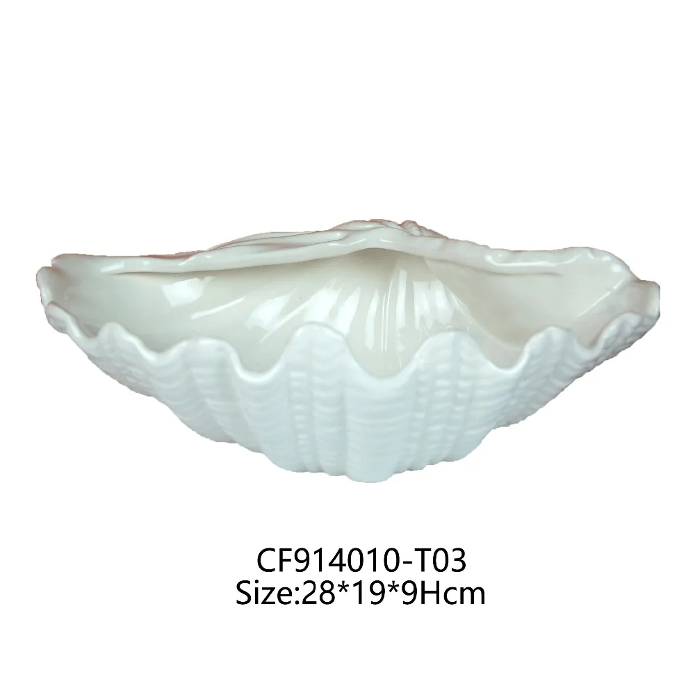 Artificial Creative Shell Shaped Dinnerware Ceramic Plate Decoration manufacture