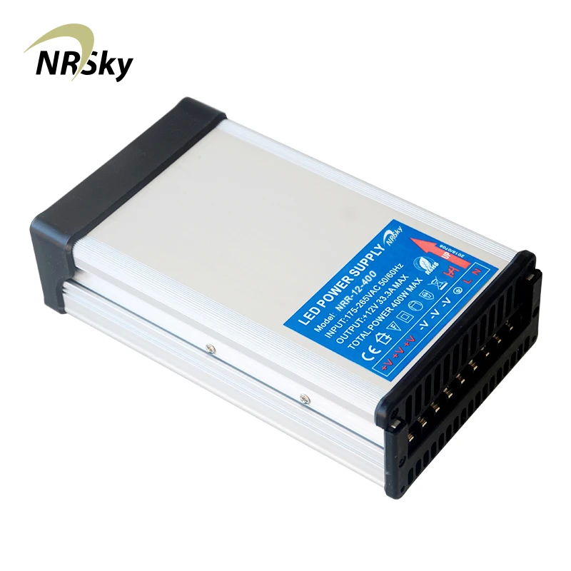 400W Outdoor Rainproof Led Light Strip Module Drive Switch rainproof led Power Supply Transformer For Led 12V