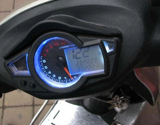 11 K RPM жк-дисплей цифровой пробега спидометр тахометр мотоцикл ж / подсветка