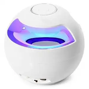 GBtiger Portable AJ - 69 Mini Subwoofer Speakers 7 Color Flashing Light Loudspeaker Wireless Bluetooth 2.1 + EDR Stereo Speaker with Built-in Microphone(White)