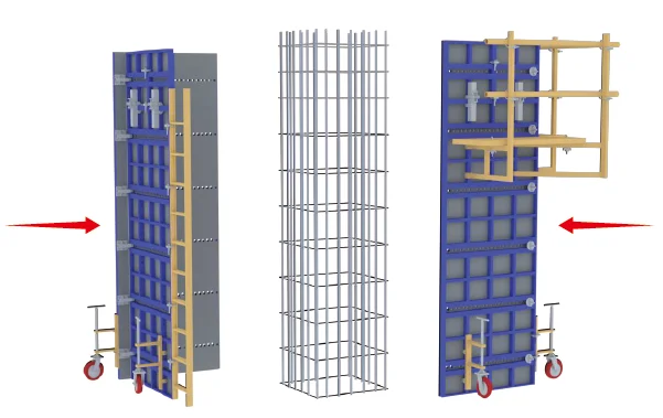 B-form Adjustable Column & Shear Wall Formwork System - Buy Adjustable ...