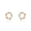 94641 Xuping wholesale fashion Indian gold white diamond designs stud earring