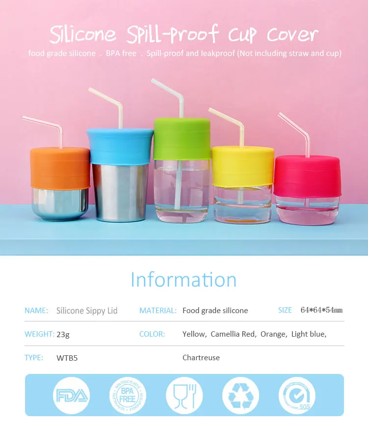 Top Selling Silicone Sippy Universal Cover Lid Wholesale Custom