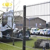 square post welded double horizontal black iron wire mesh fence