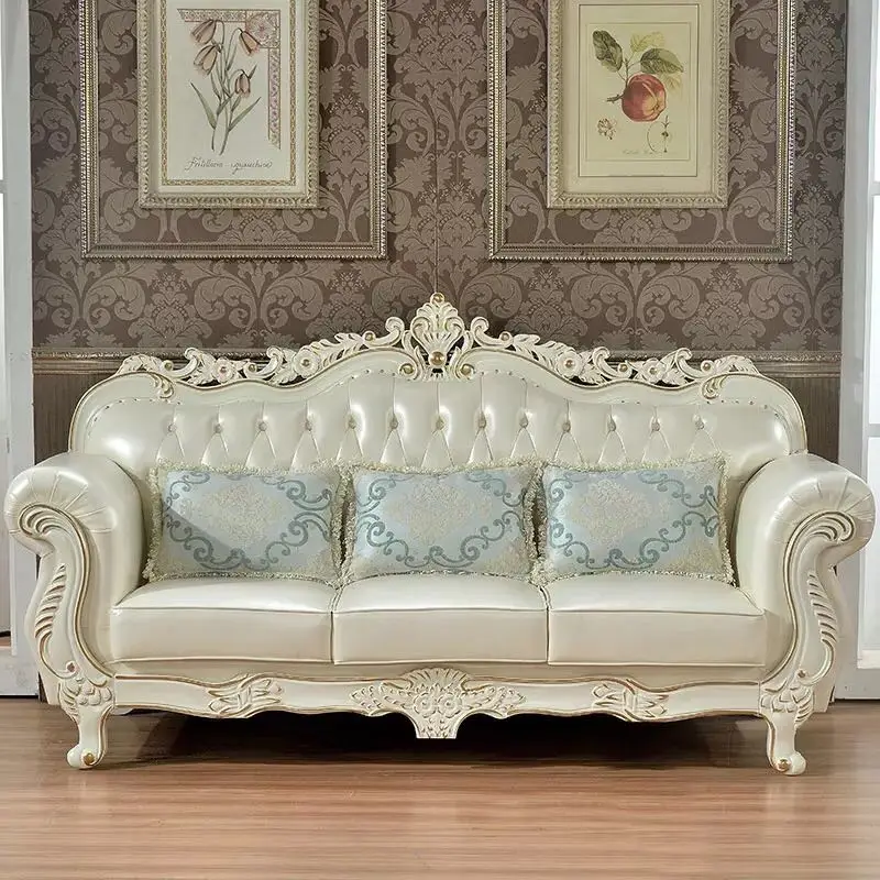 Marcella Traditional White Living Room Couch Set Ivory Genuine Leather Sofa Loveseat View Traditional Sofa V P Product Details From Shenzhen Vianobel Furniture Co Ltd On Alibaba Com