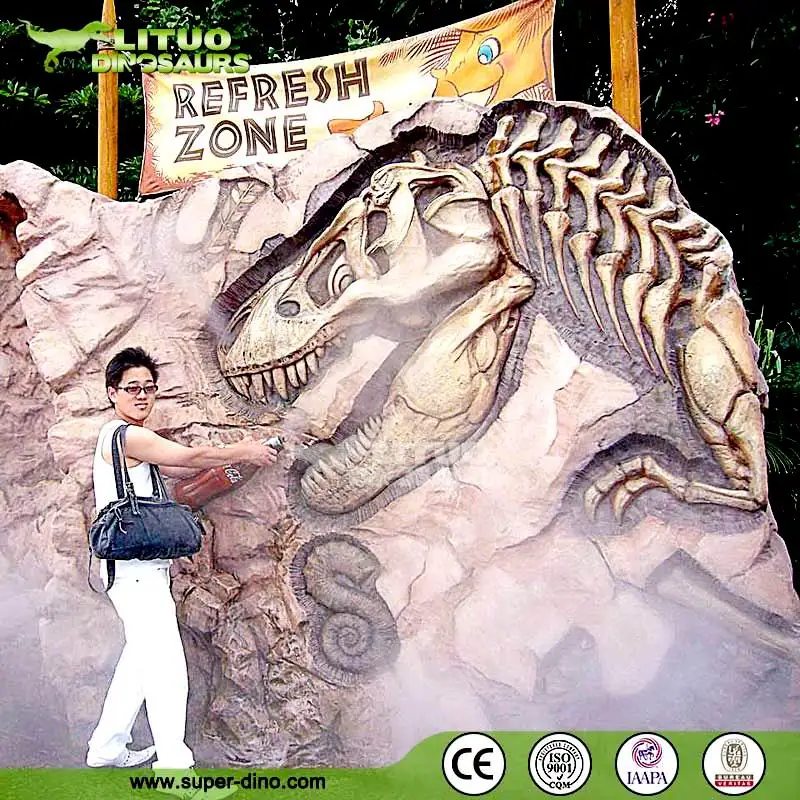 Dinosaur Fossil Replica Hanging On Rock For Playground Decoration Buy