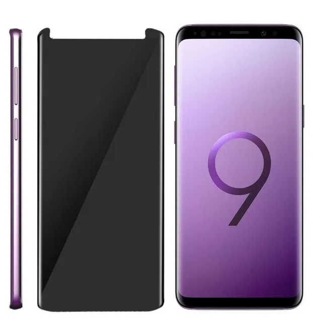 9 h 3d湾曲縁フルカバレッジアンチスパイプライバシー強化ガラススクリーンプロテクター用三星電子s8/s8プラス/s9/s9プラス/注8