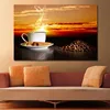 coffee decor painting bright the setting sun Canvas Print Wall Art Room decoration 62865-1